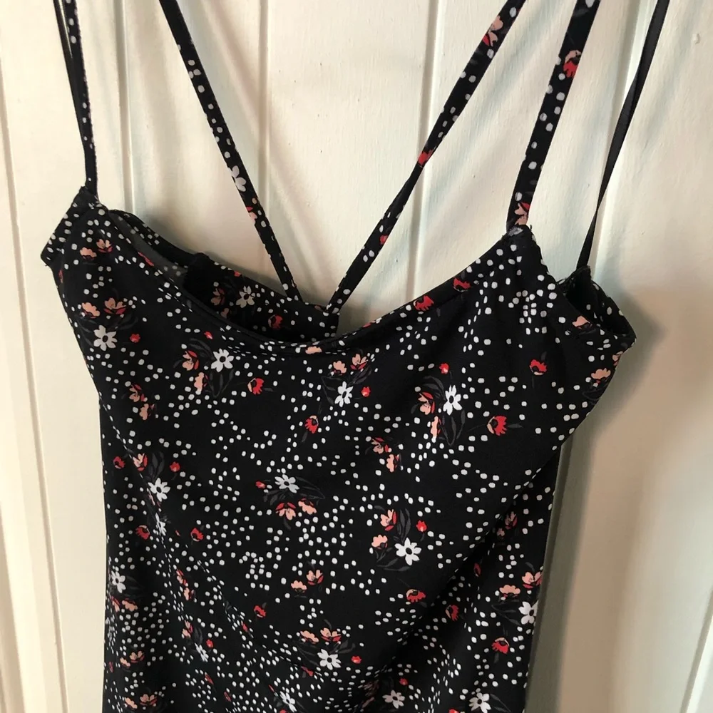H&M Divided Black Floral Strap Dress - Picture 3 of 6